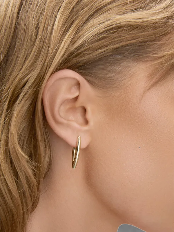 Jennifer Fisher Marquise Huggie Earrings in Gold