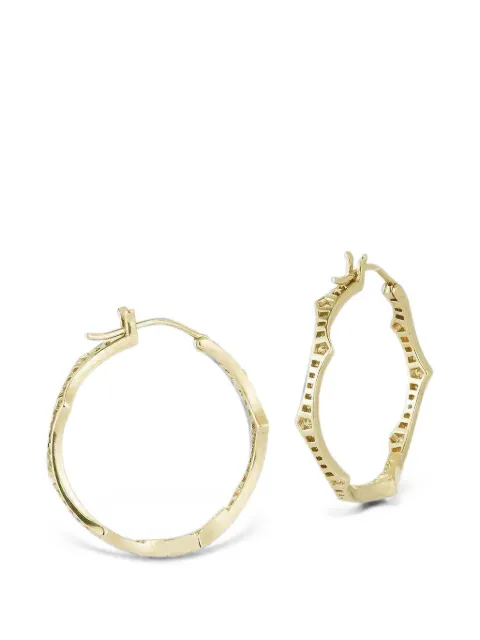 Parulina medium Briar diamond hoop earrings
