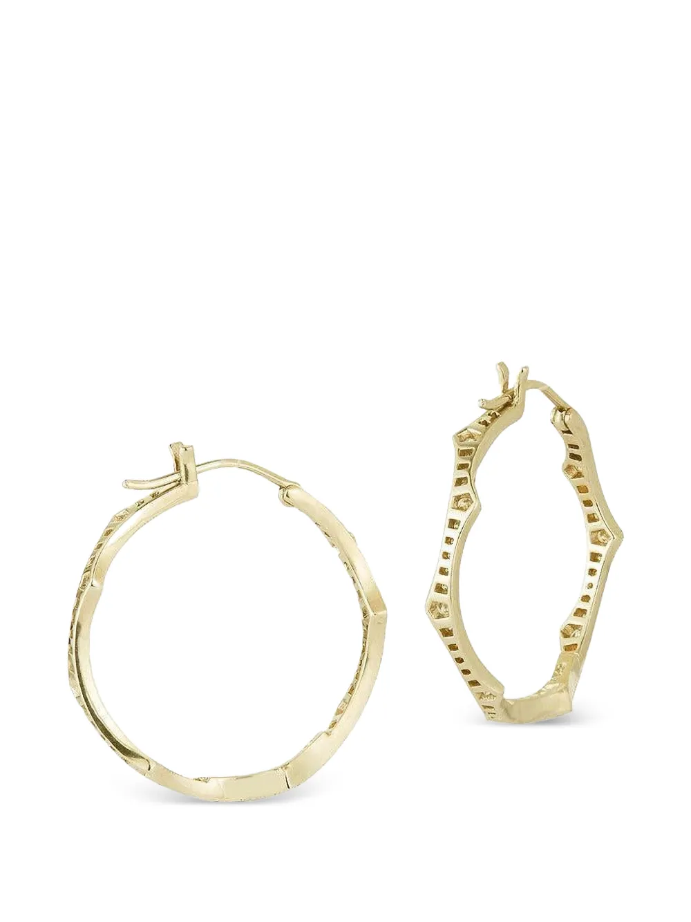Parulina medium Briar diamond hoop earrings - Gold