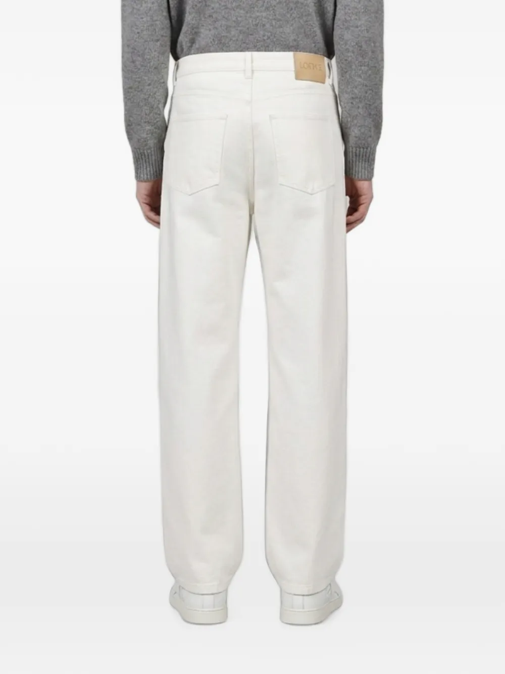 LOEWE Anagram baggy denim jeans Wit