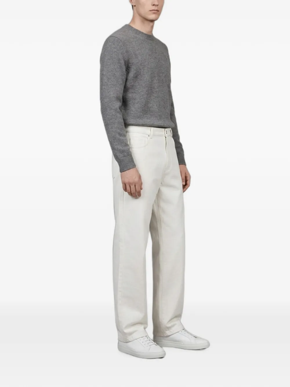 LOEWE Anagram baggy denim jeans Wit
