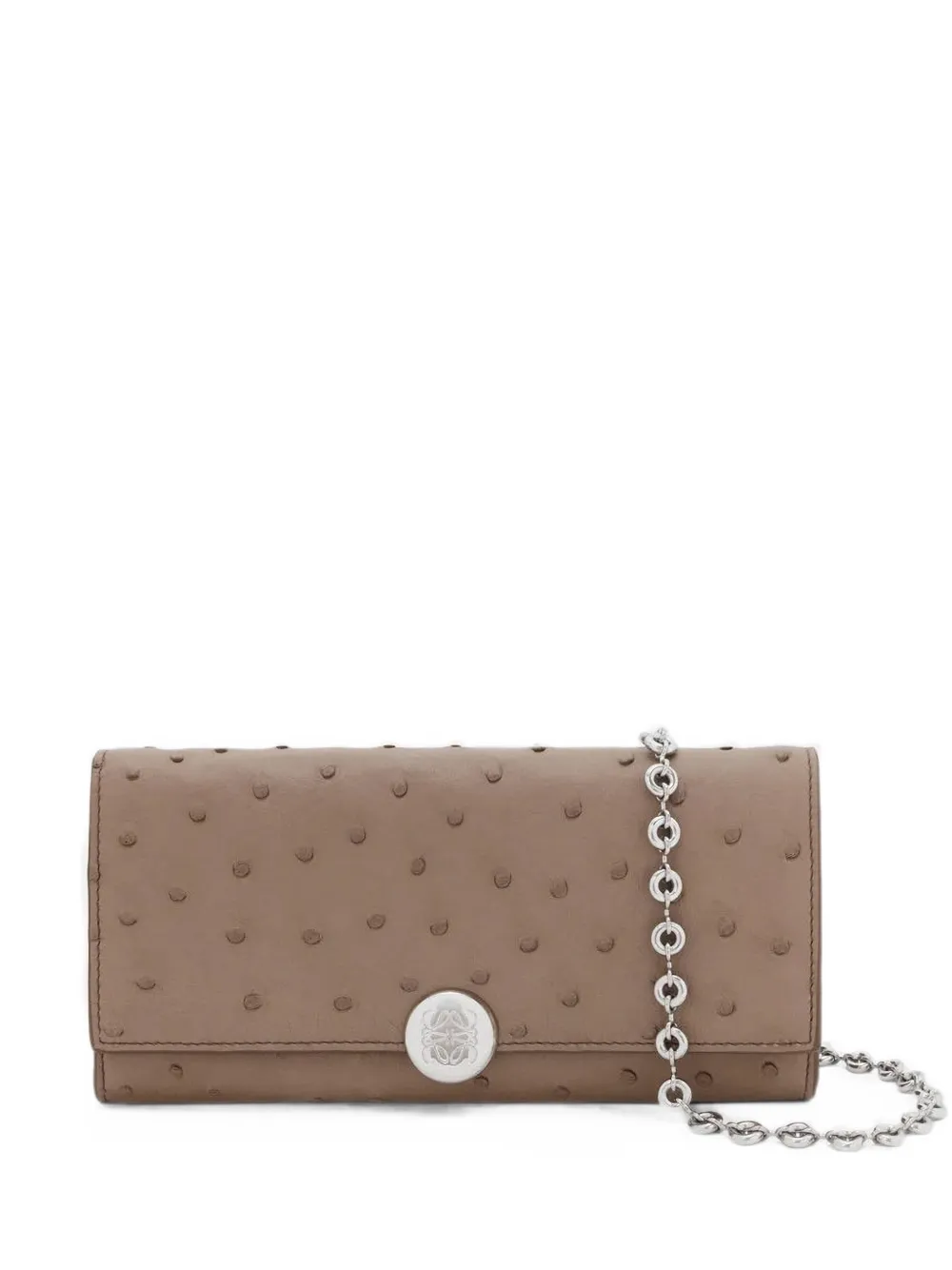 LOEWE pebble wallet on chain in ostrich - Toni neutri