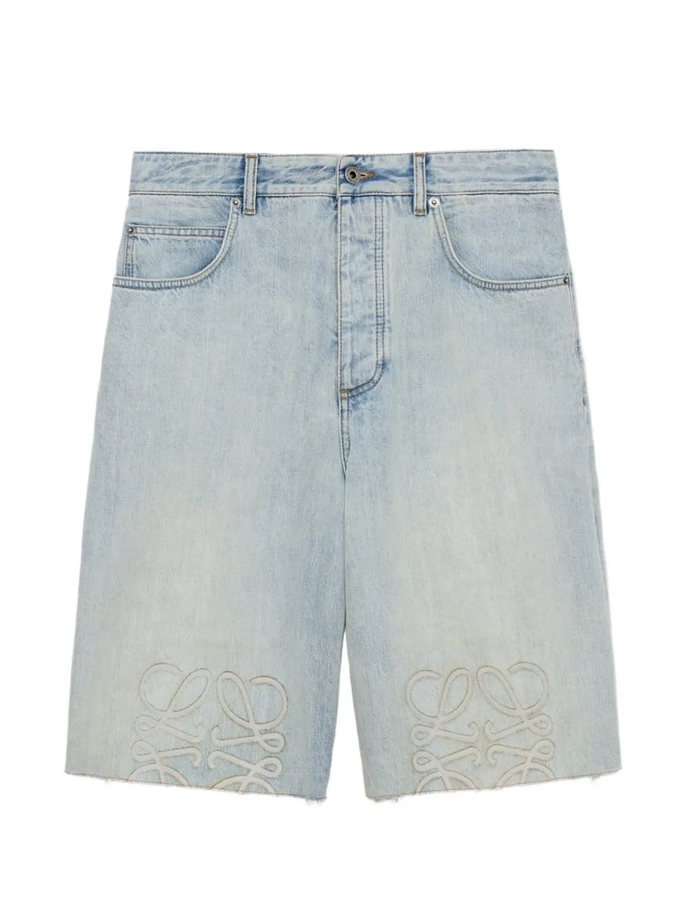 LOEWE Anagram shorts in denim - Blau