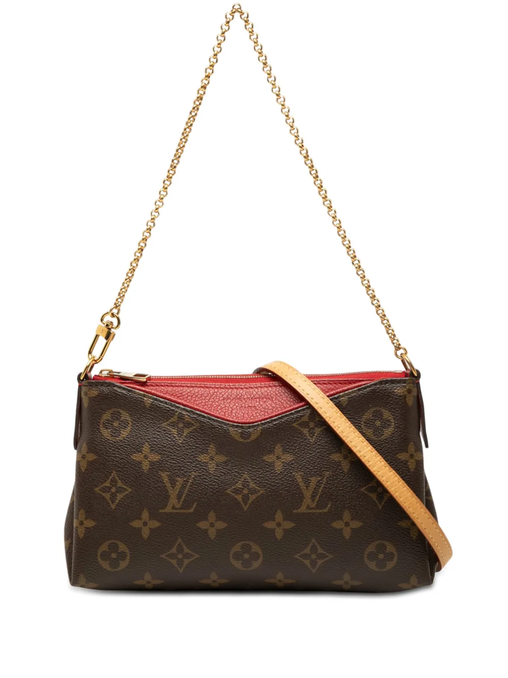 Louis Vuitton Pre-Owned 2016 Monogram Pallas Clutch satchel - Braun