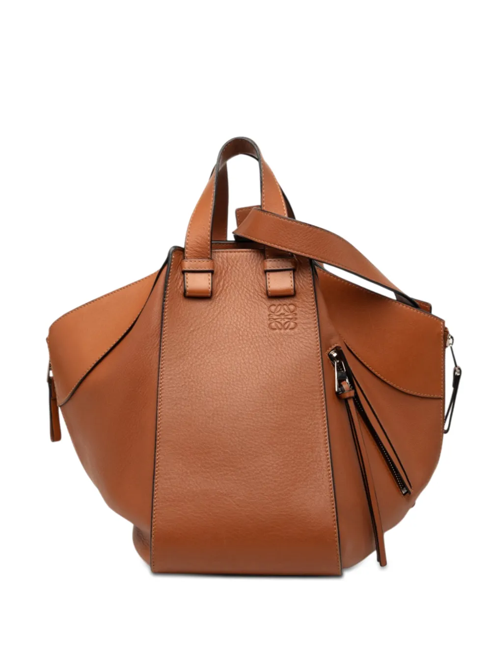 Loewe Pre-Owned 2018 Small Leather Hammock satchel - Braun