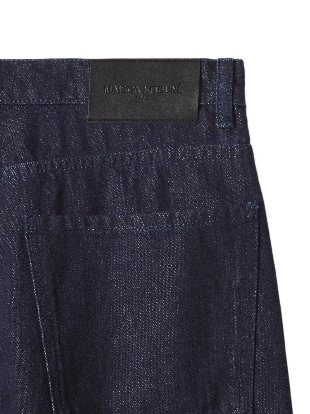 Maison Kitsuné Jeans met logopatch Blauw