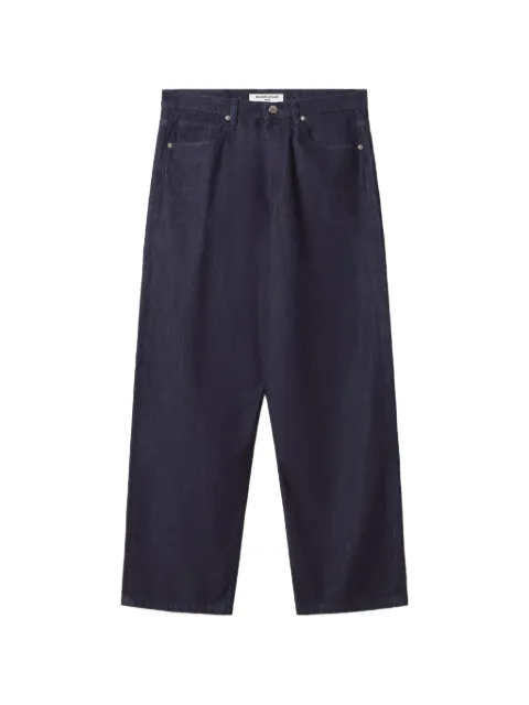 Maison Kitsuné logo-patch wide-leg jeans
