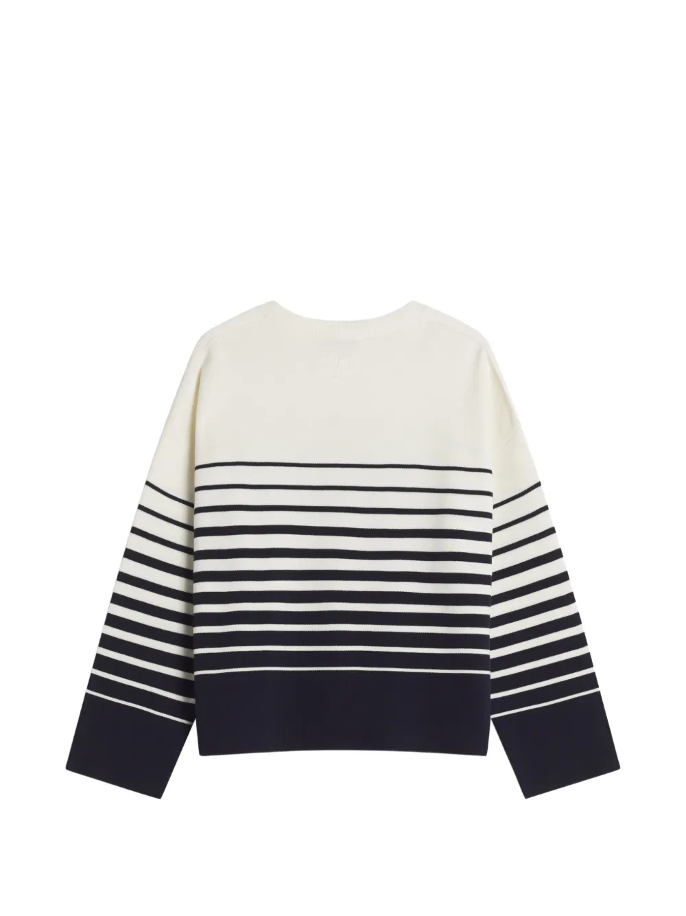 Maison Kitsuné Gestreepte katoenen trui Beige