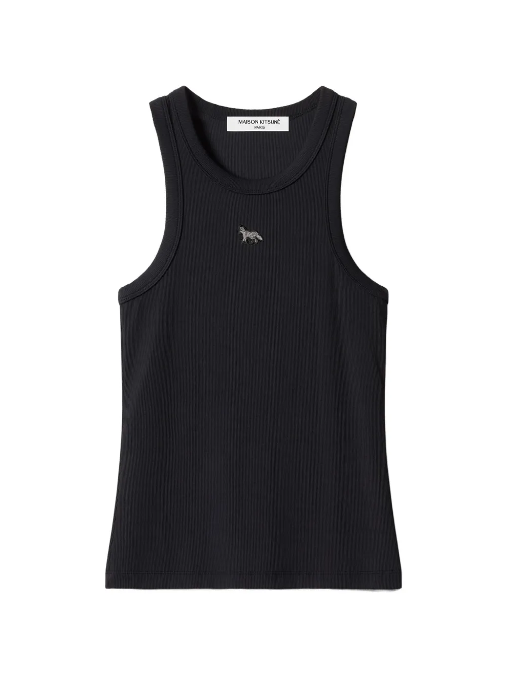 Maison Kitsuné Baby Fox Ribbed Tank Top | ブラック | FARFETCH JP