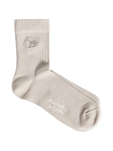 Maison Kitsuné Baby Fox ribbed socks