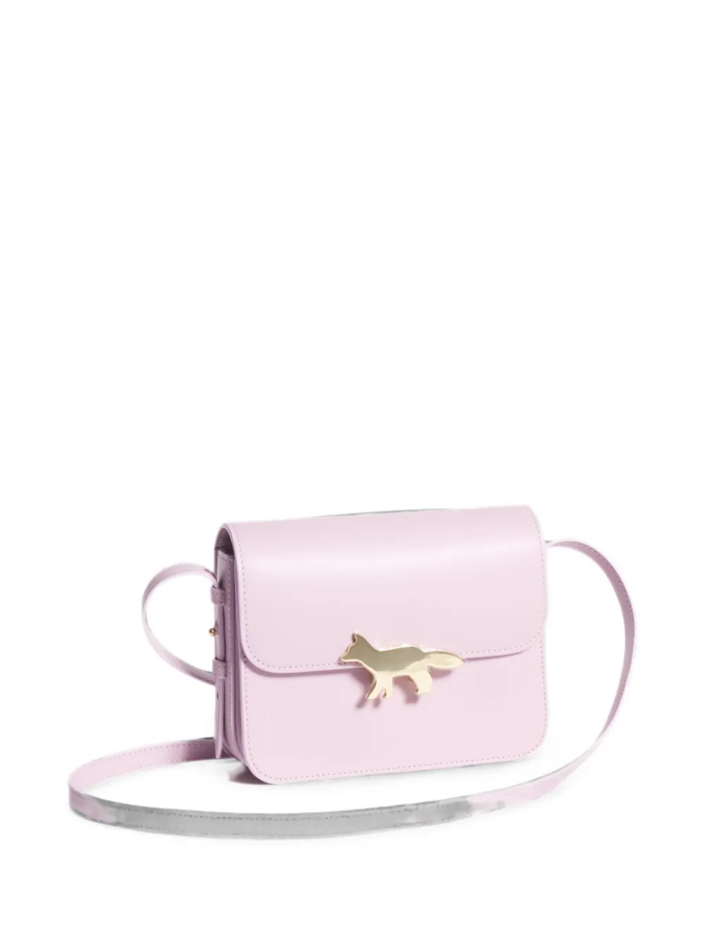 Maison Kitsuné Edie schoudertas met vos-plakkaat Roze