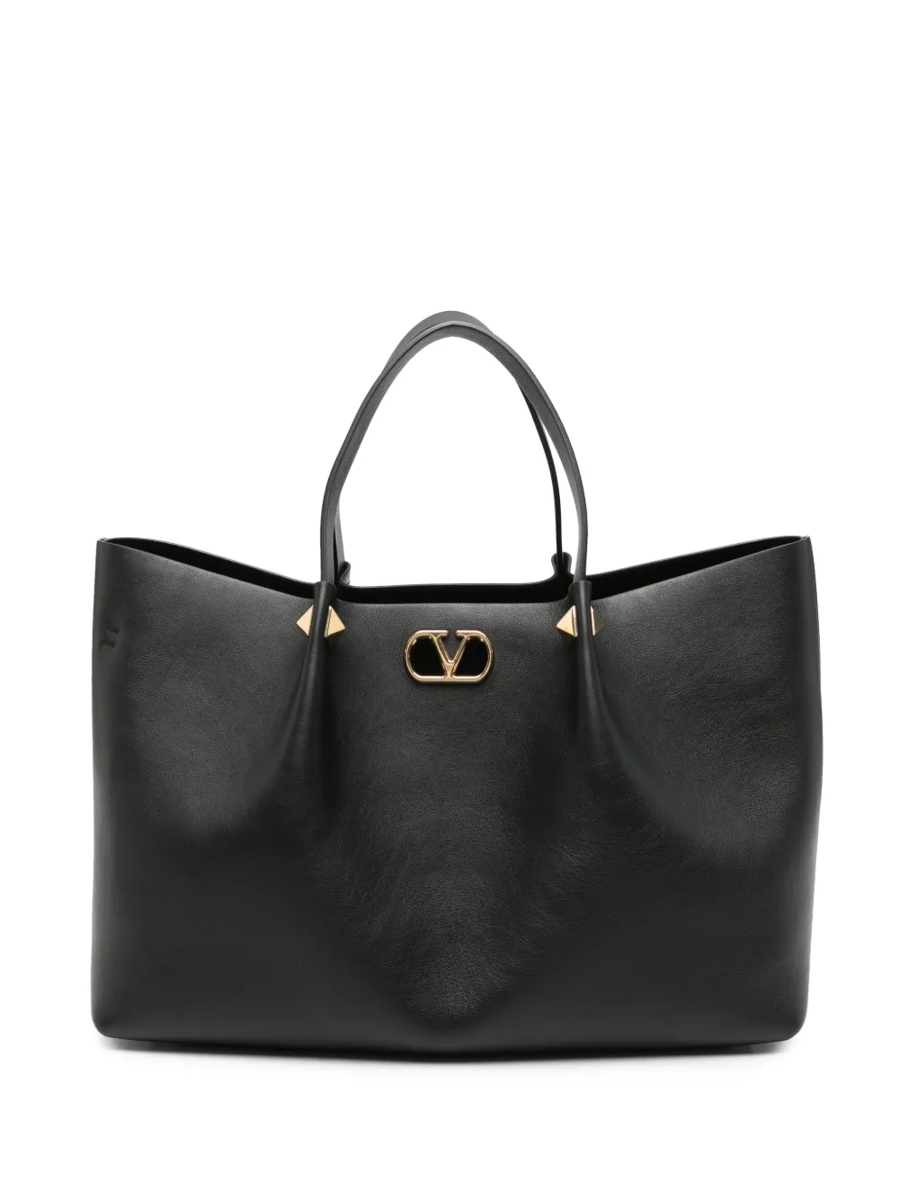 Valentino Garavani VLogo Signature leather tote bag - Nero