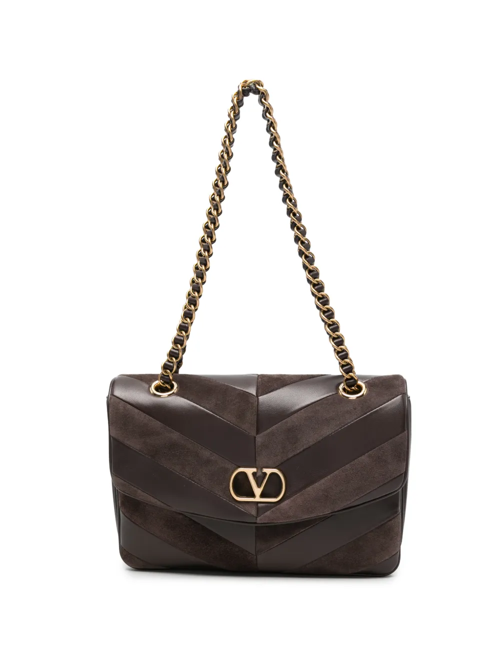 Valentino Garavani VLogo Signature shoulder bag - Marrone