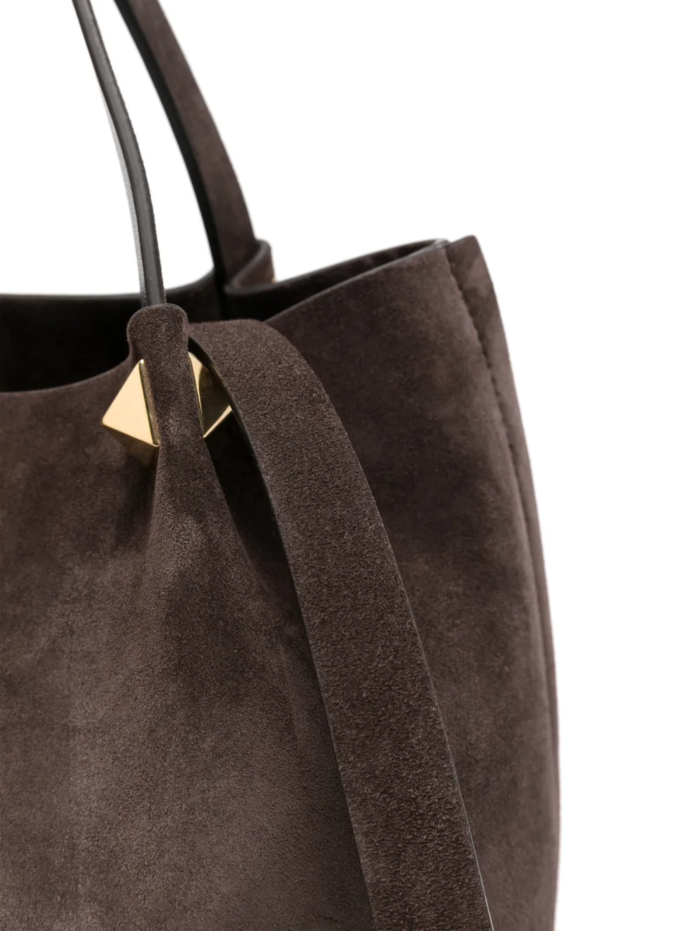 Valentino Garavani Grote Garavani suède shopper Bruin