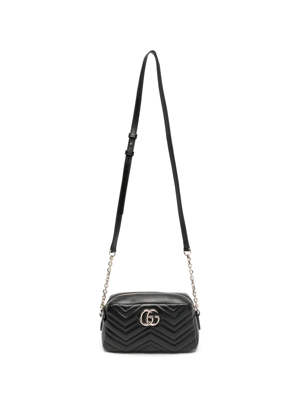 Gucci small GG Marmont quilted leather camera crossbody bag - Nero