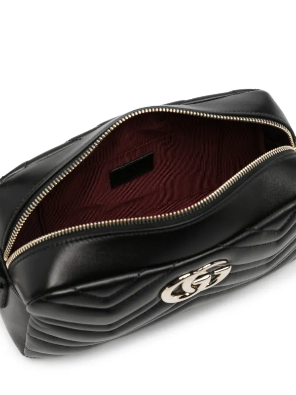 Gucci GGマーモント キルティング レザーカメラ ショルダーバッグ S