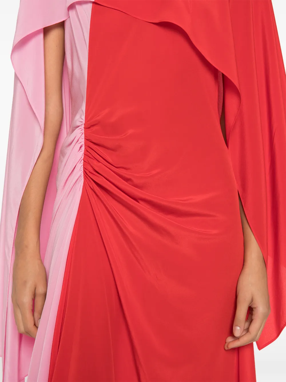 JW Anderson Cape zijden jurk Rood