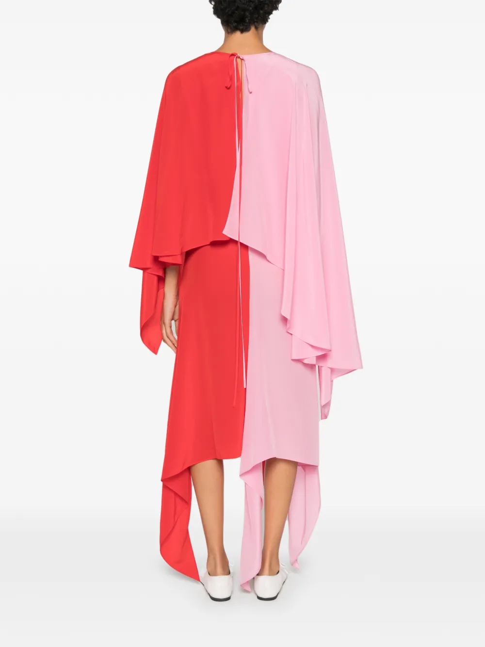 JW Anderson Cape zijden jurk Rood