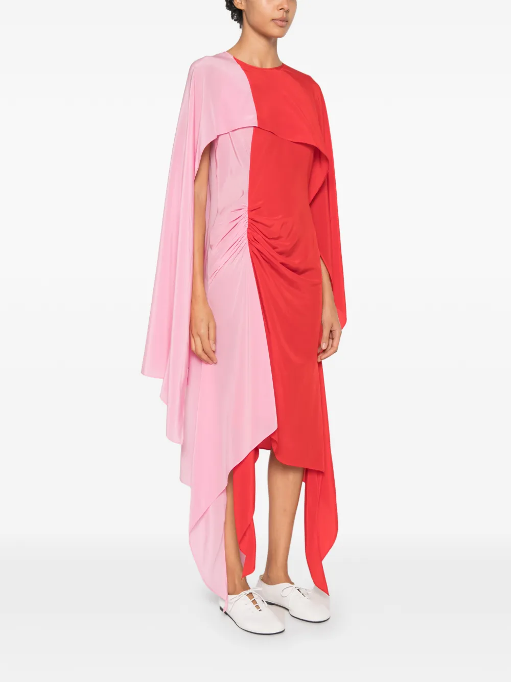 JW Anderson Cape zijden jurk Rood