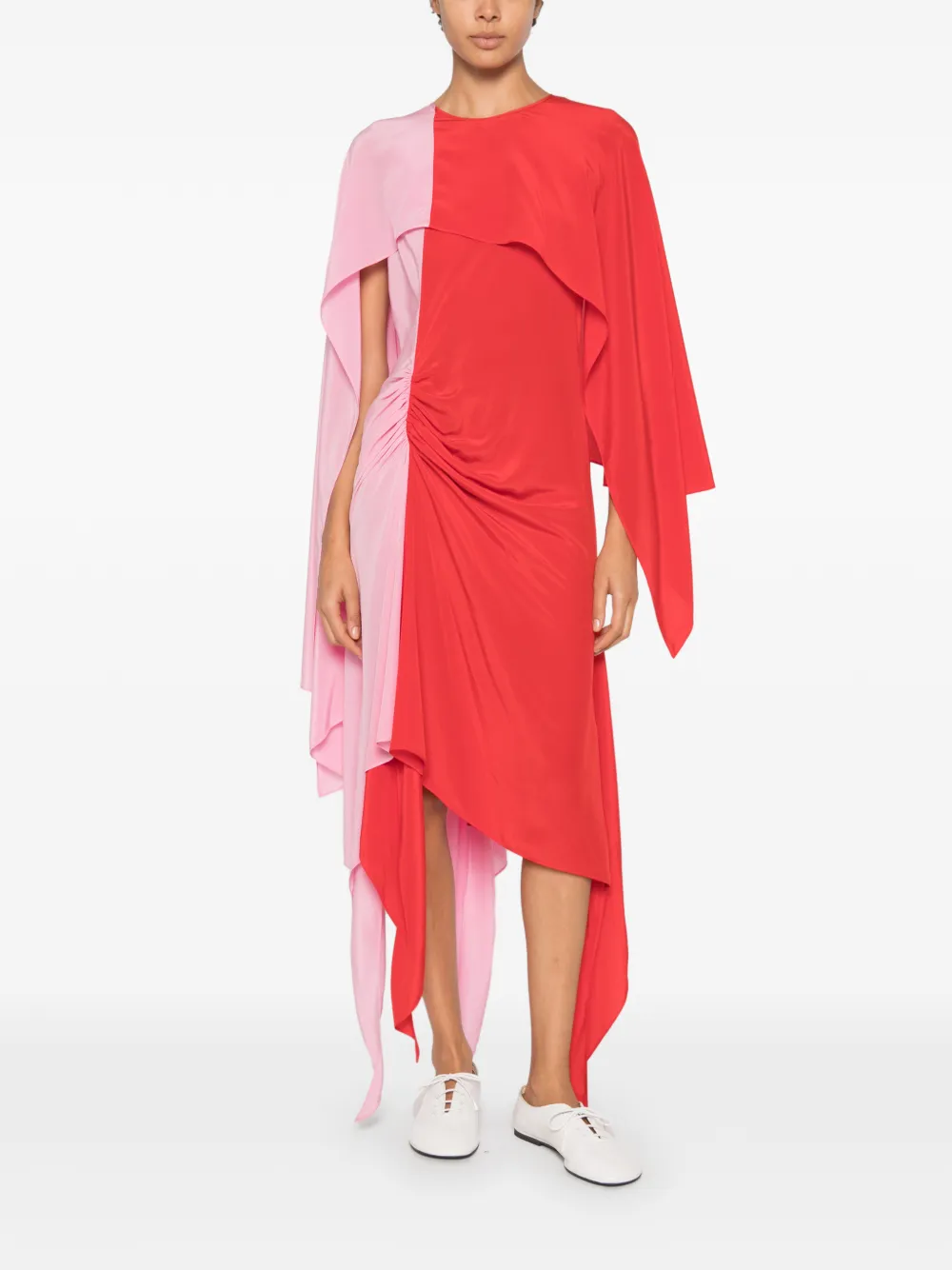 JW Anderson Cape zijden jurk Rood