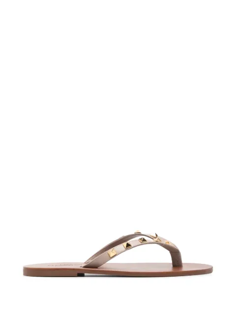 Valentino Garavani Rockstud calfskin thong sandals 05Mm