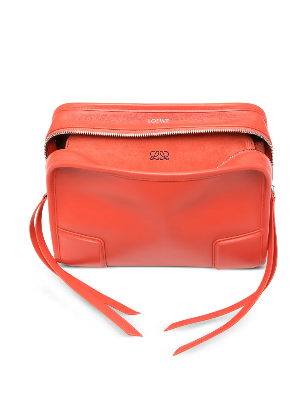 LOEWE Small Amazona 180 Bag in Soft Calfskin in Orange, view 5