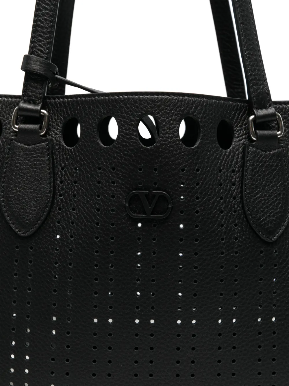 Valentino Garavani Medium Dottie shopper Zwart