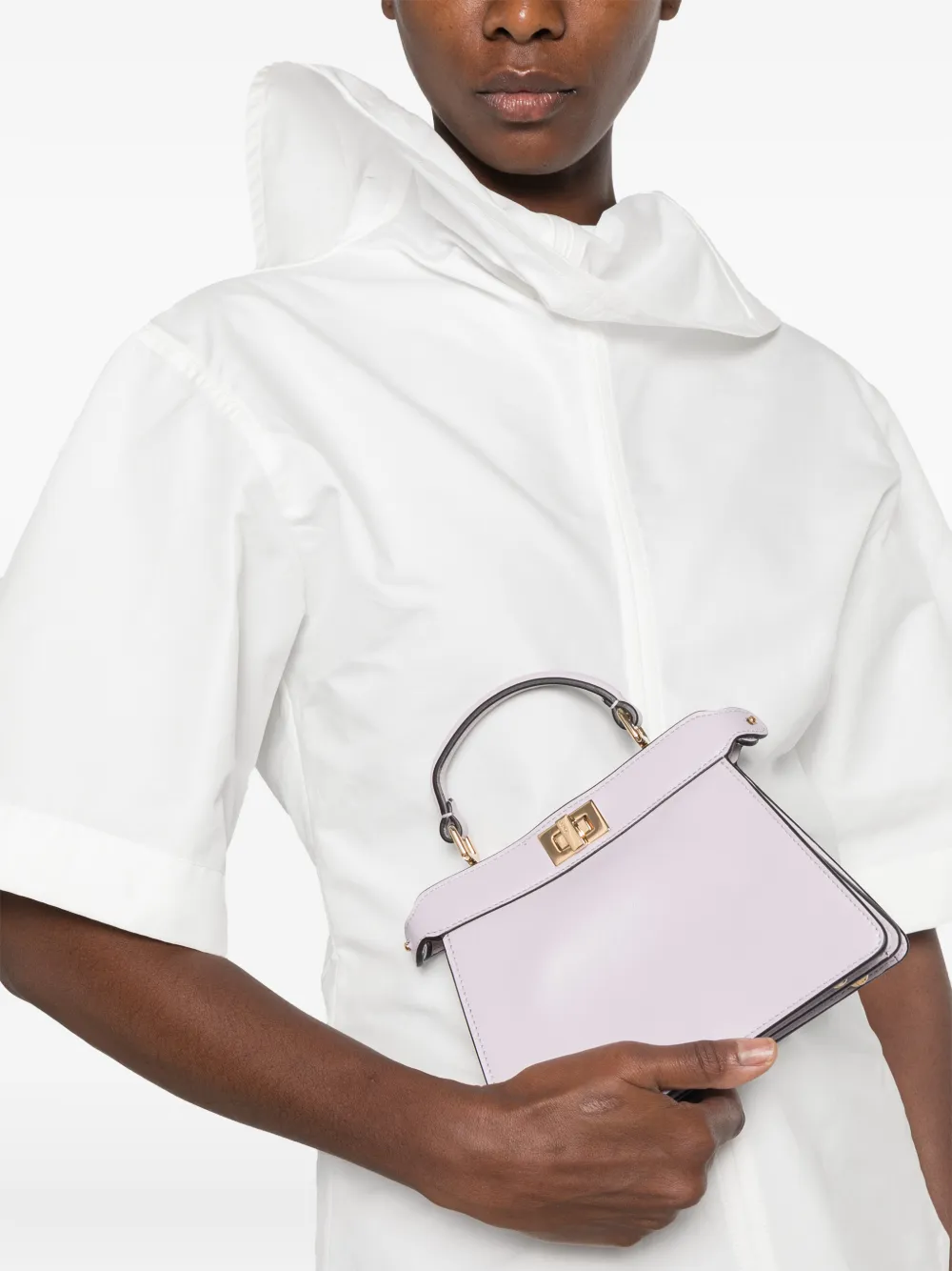 FENDI Peekaboo ISeeU mini-tas Paars