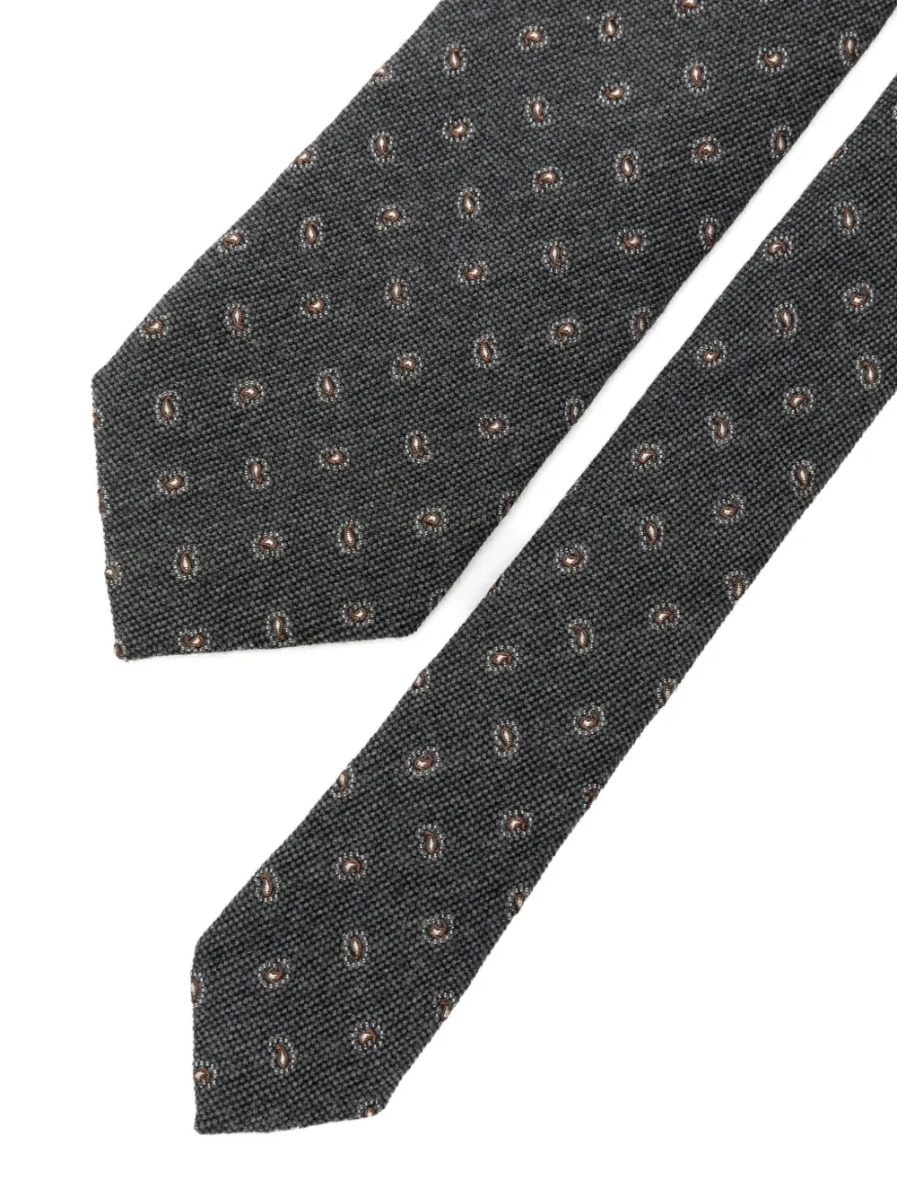Corneliani paisley-patterned tie Grijs