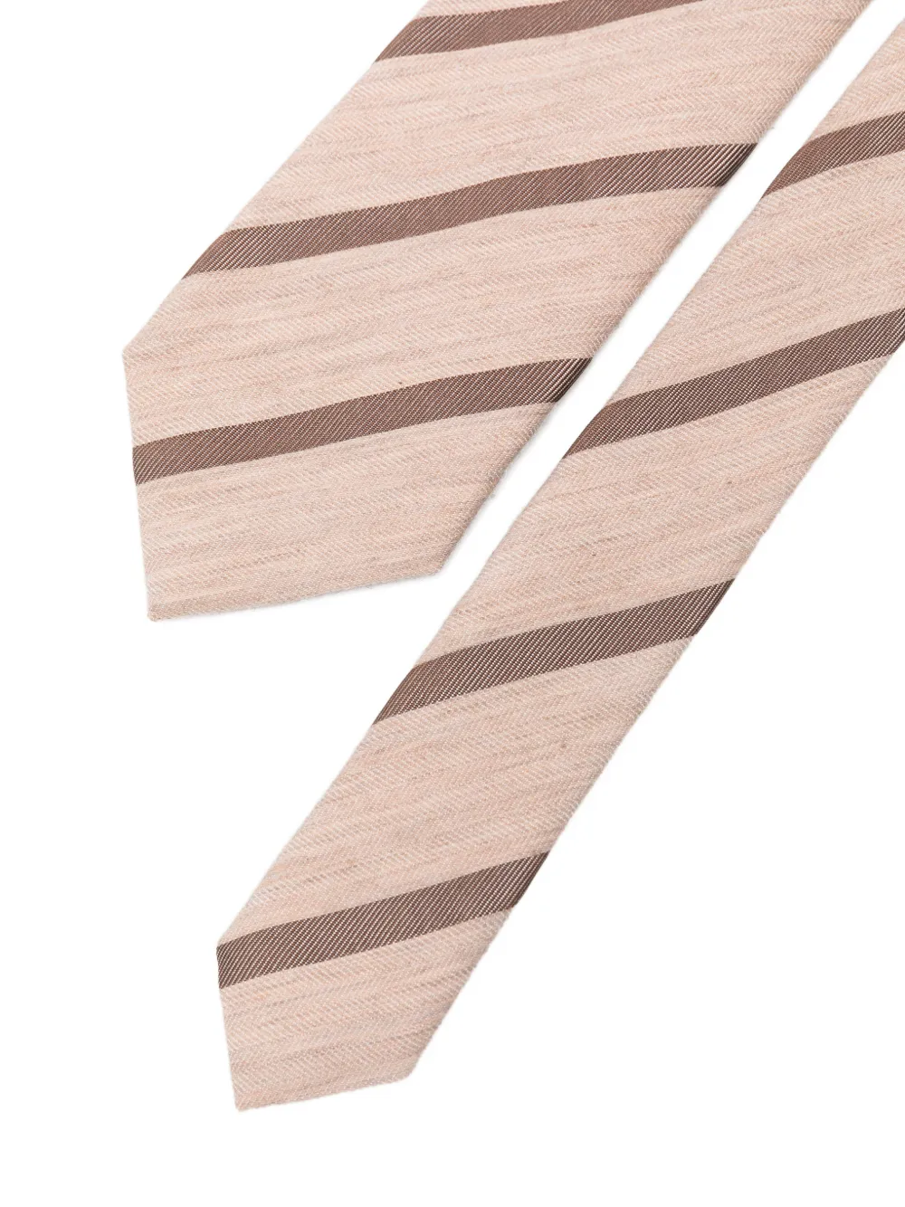 Corneliani striped-pattern tie Beige