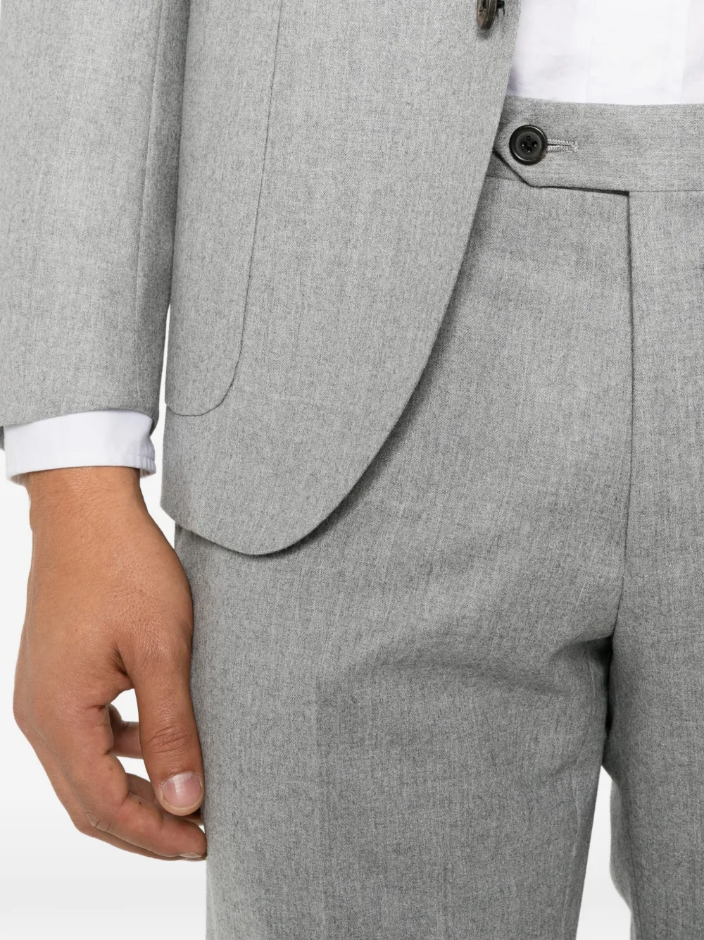Corneliani notched-lapel single-breasted suit Grijs