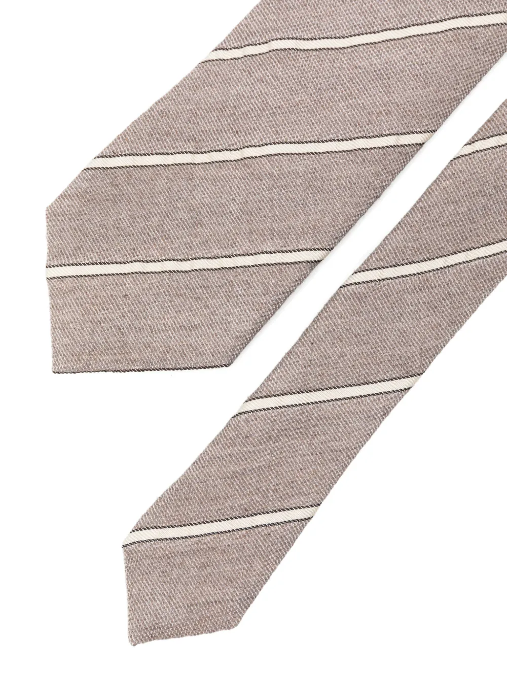 Corneliani stripe-pattern tie Beige