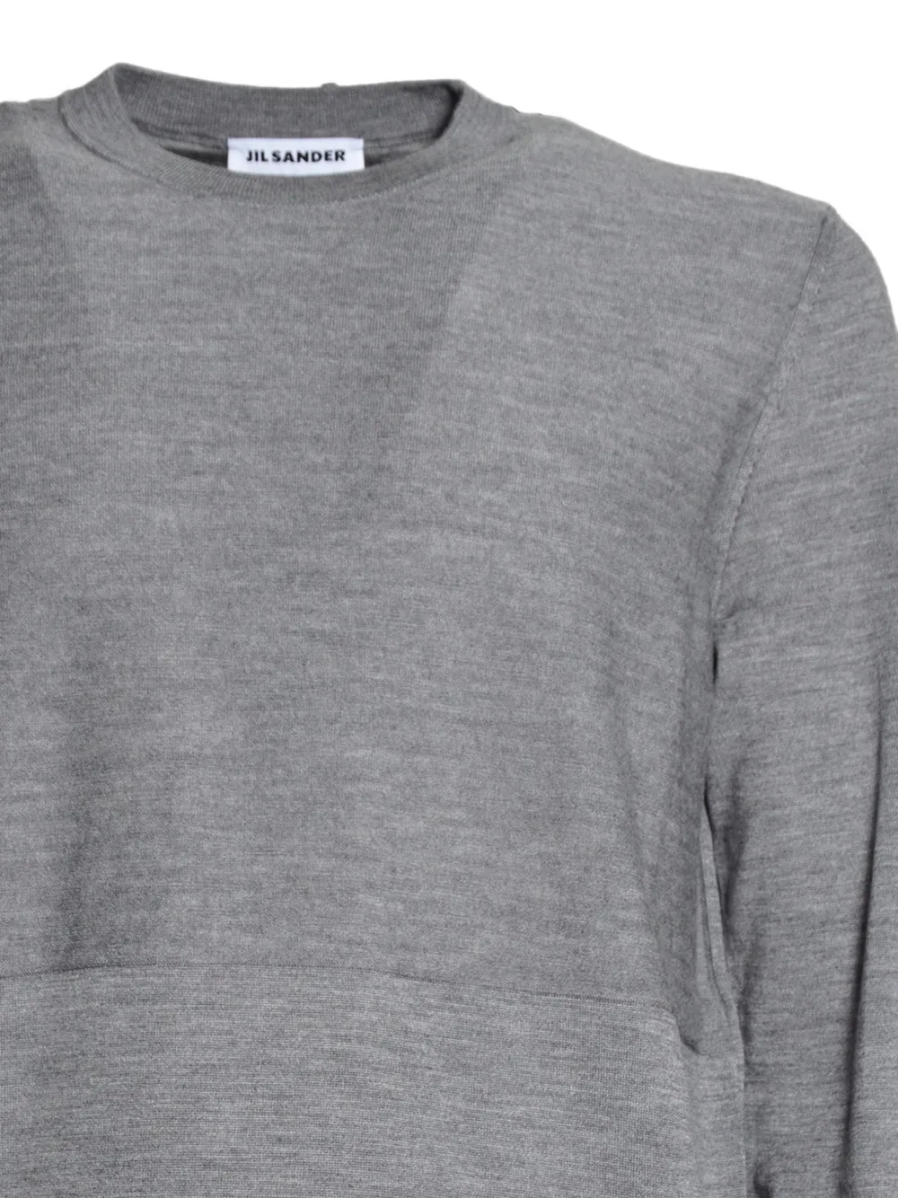 Jil Sander Trui met ronde hals en geribbelde afwerking Grijs