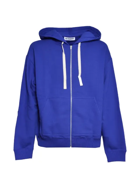 Jil Sander zip-up drawstring hoodie