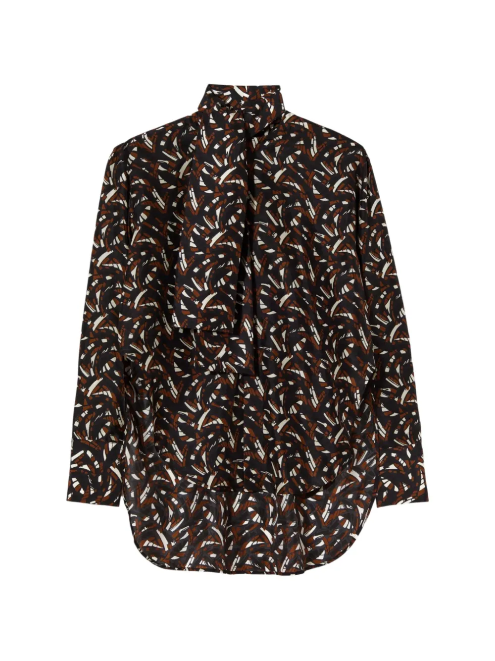 Plan C Abstract-print Haboutai Blouse In Multi