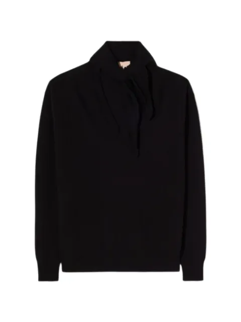 Plan C shawl V-neck sweater