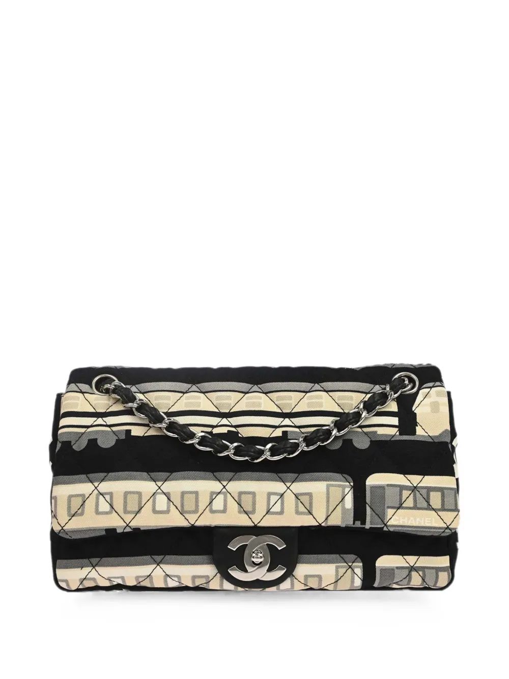 Pre-owned Chanel 2006 Le Train Flap Shoulder Bag In Black