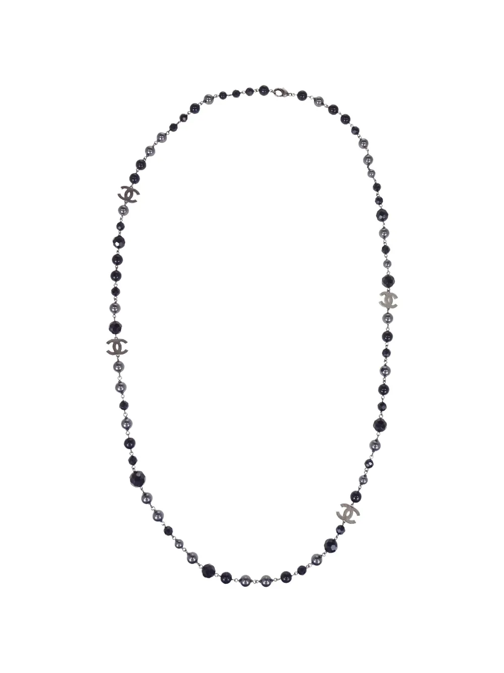 CHANEL Pre-Owned 2014 CC bead-embellished necklace - Nero