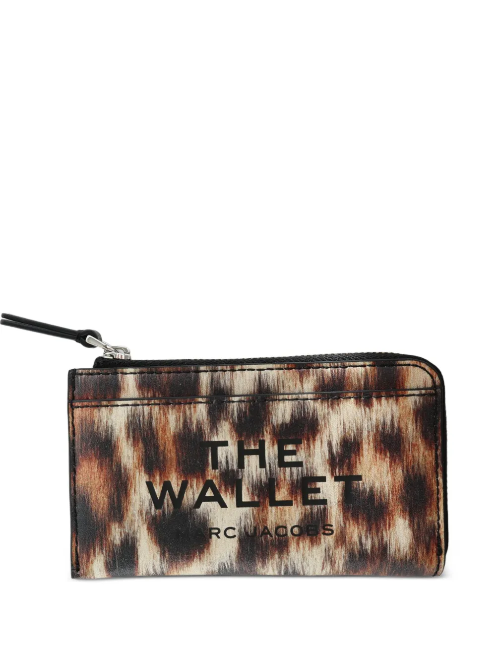 Marc Jacobs leopard-print leather wallet - Marrone