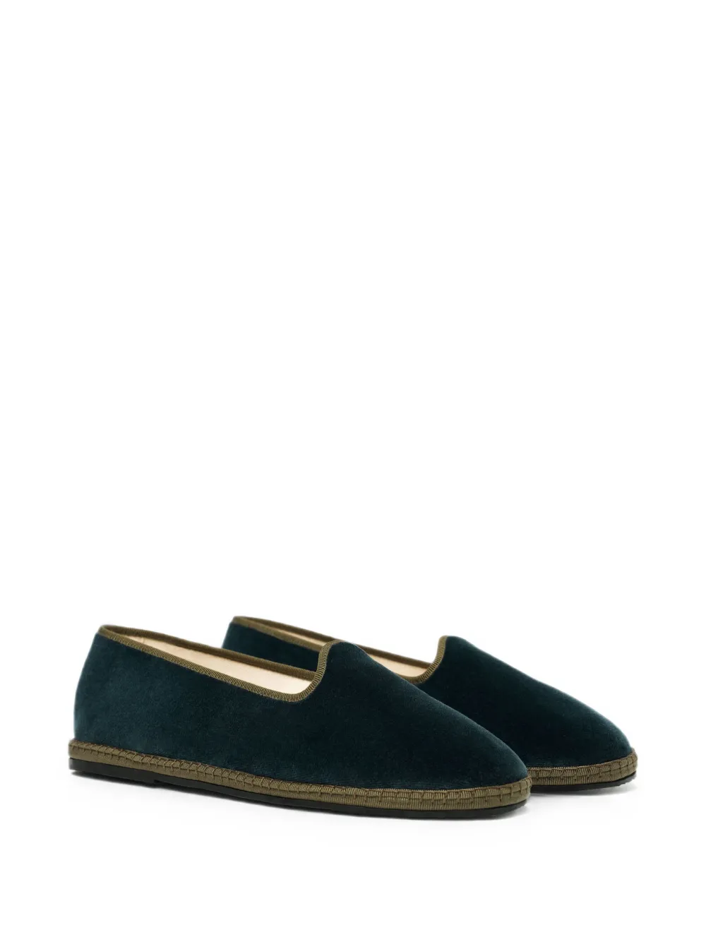 Scarosso William IV velvet slippers Groen