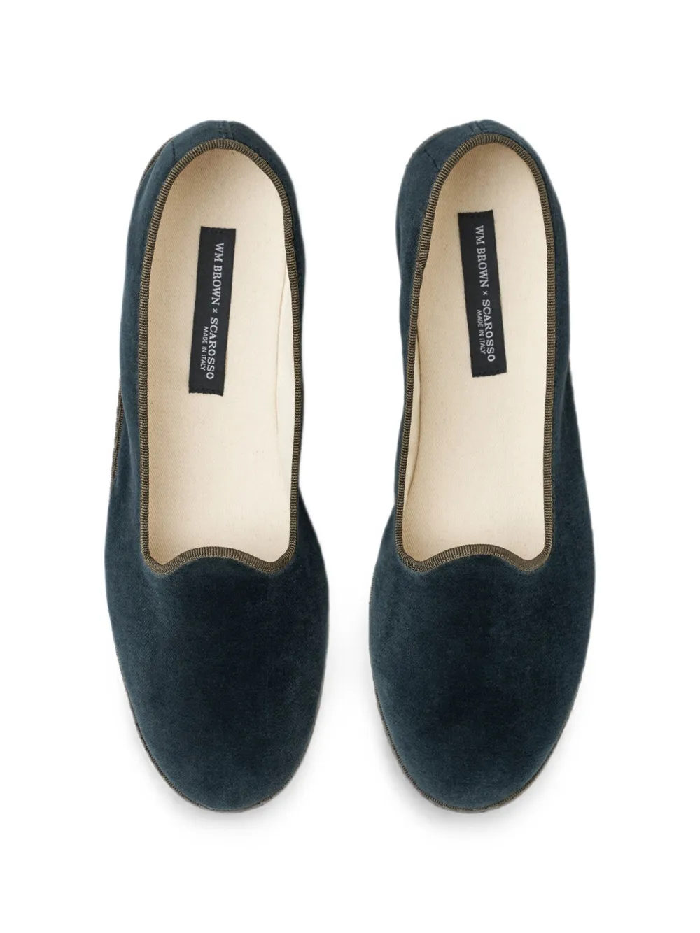 Scarosso William IV velvet slippers Groen