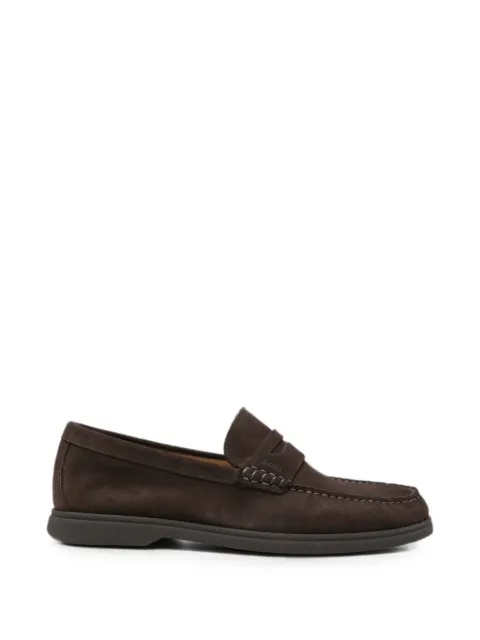 BOSS suede slip-on loafers