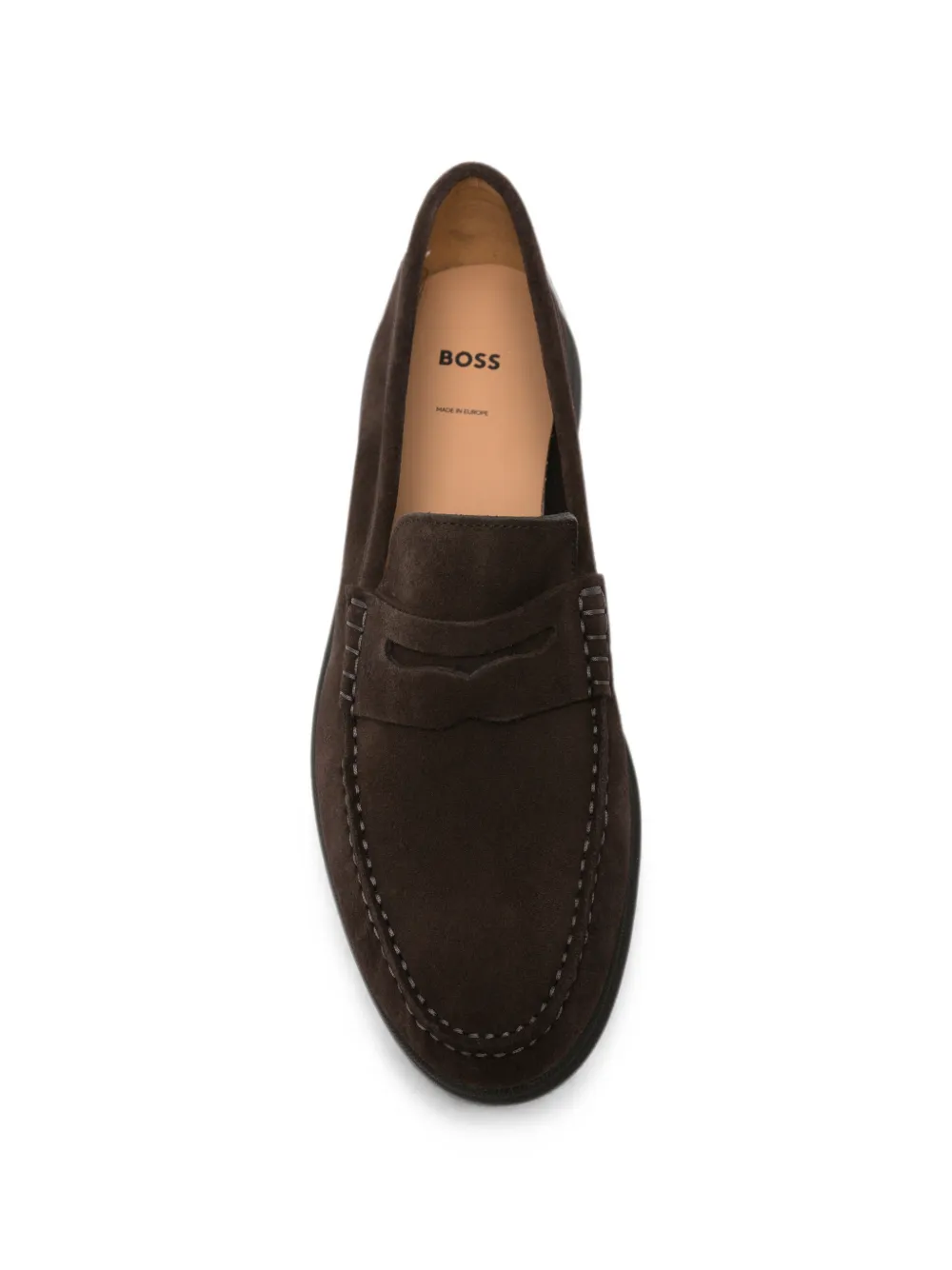 BOSS suede slip-on loafers Bruin