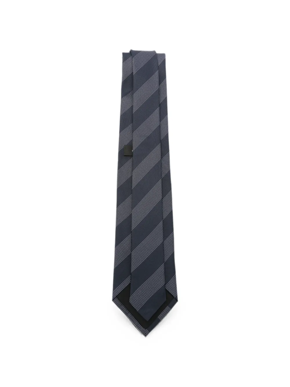 BOSS Gestreepte stropdas Blauw