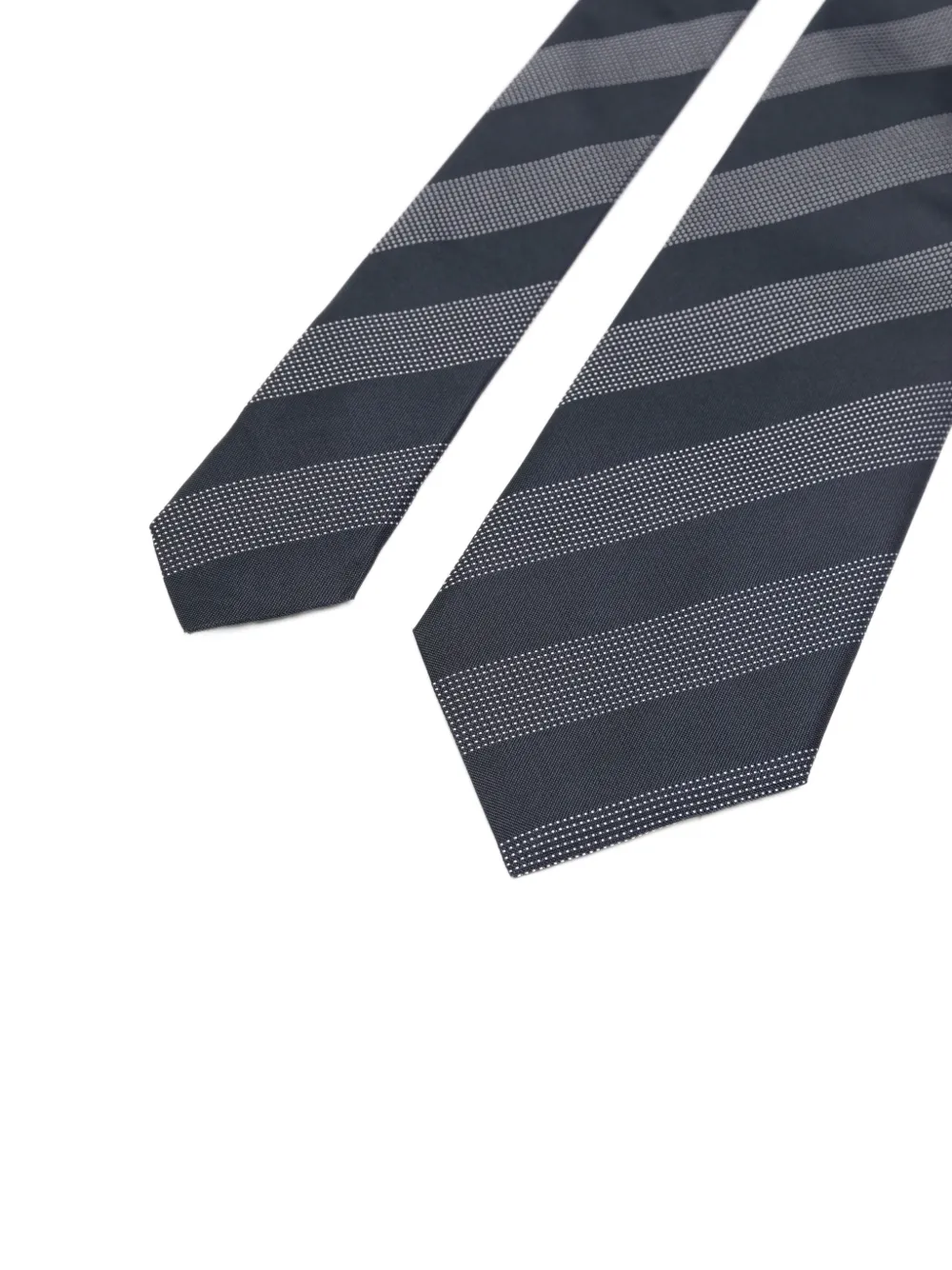 BOSS Gestreepte stropdas Blauw