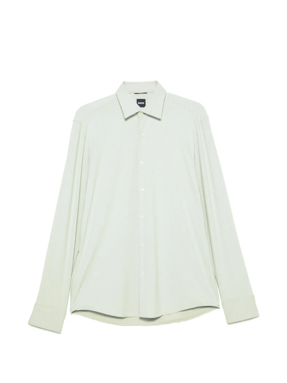 BOSS micro-stripe long-sleeve shirt - Grün
