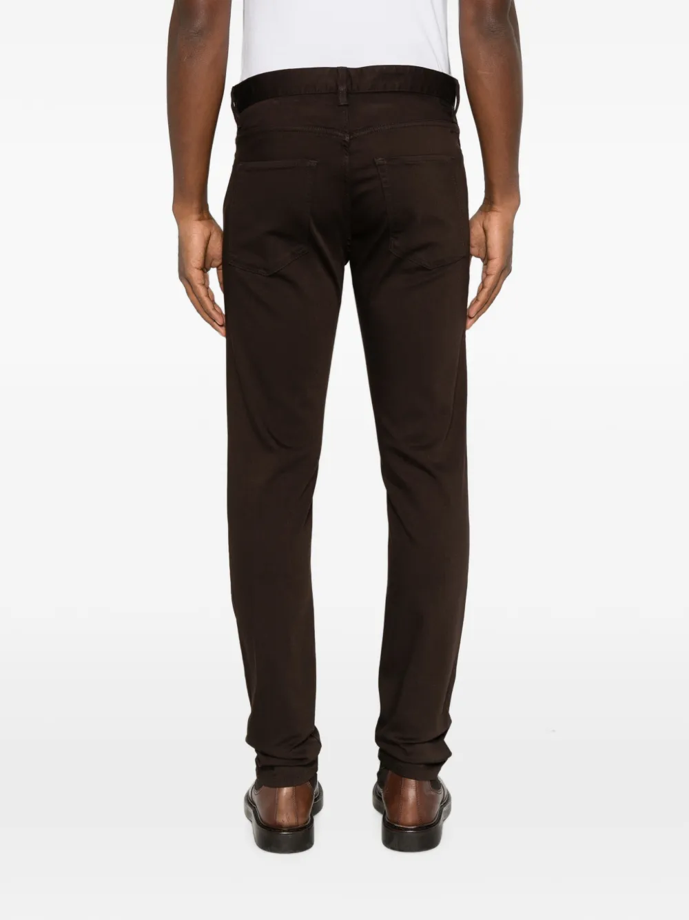 BOSS Delaware slim-fit broek met vijf zakken Bruin