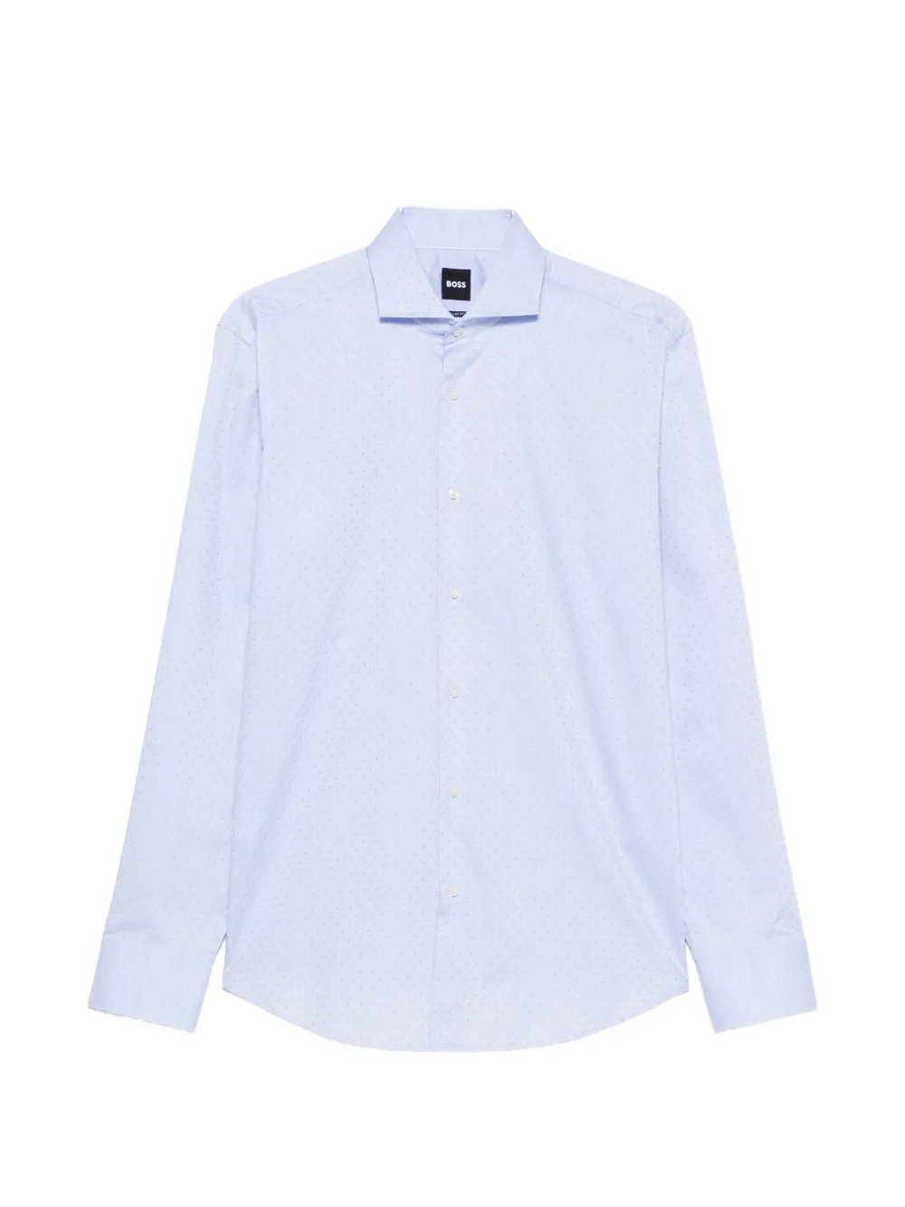 BOSS micro-pattern long-sleeve shirt - Grigio