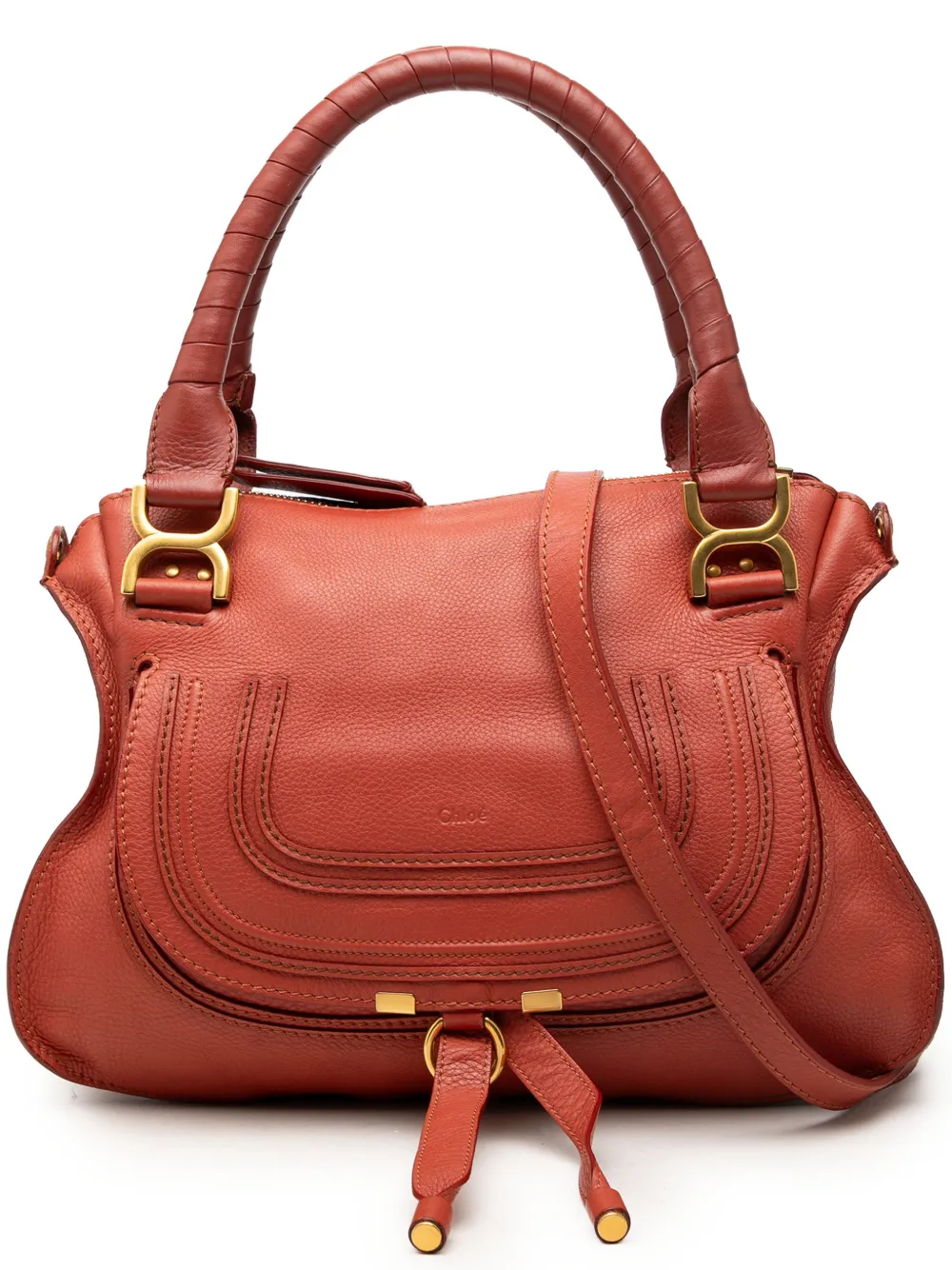 Chloé Pre-Owned 2012 Medium Leather Marcie satchel - Rosso