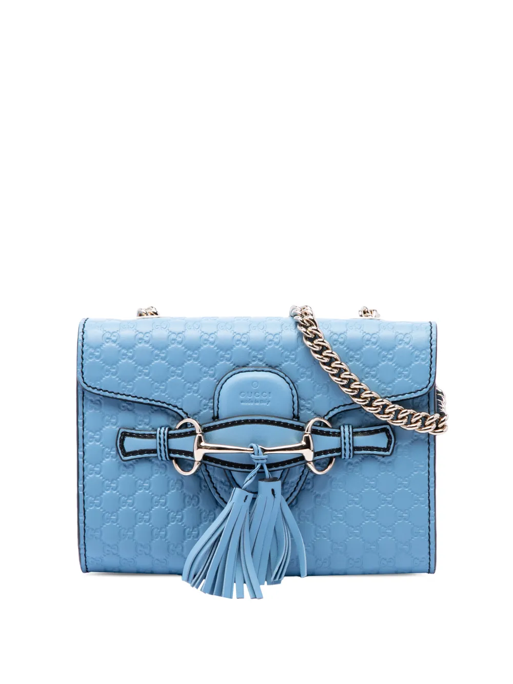 Gucci Pre-Owned 2016-2026 Mini Microguccissima Emily crossbody bag - Blu